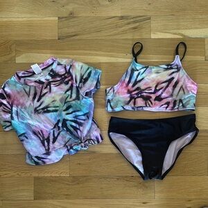 Tie-Dye Swim Set Girls L